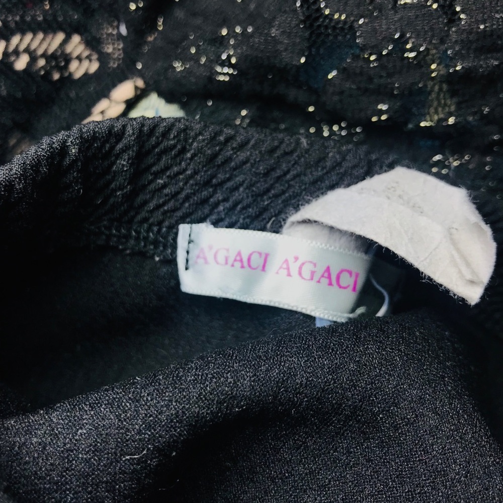 A’GACI Black Strapless Peplum Top - Picture 7 of 7
